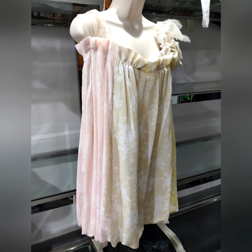 Valentino silk babydoll dress size 40 ITA Women 6 pastel